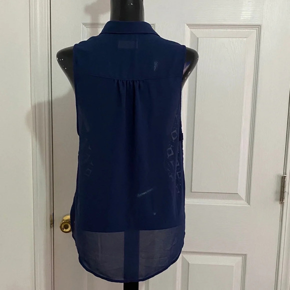 Hollister Blue Sheer Tank Top size small - Picture 4 of 9